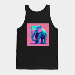 Vapor Wave Elephant Tank Top